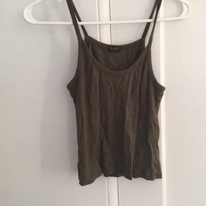 Brandy Melville olive green tank top